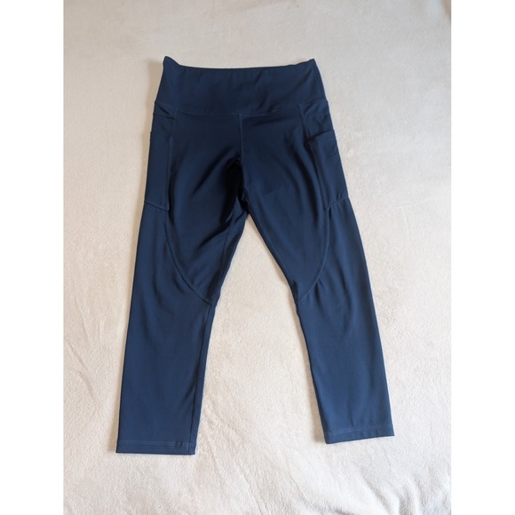 ZYIA Pants - Zyia Active Pocket‎ Capri Leggings High Waisted Athletic Blue Size 8-9